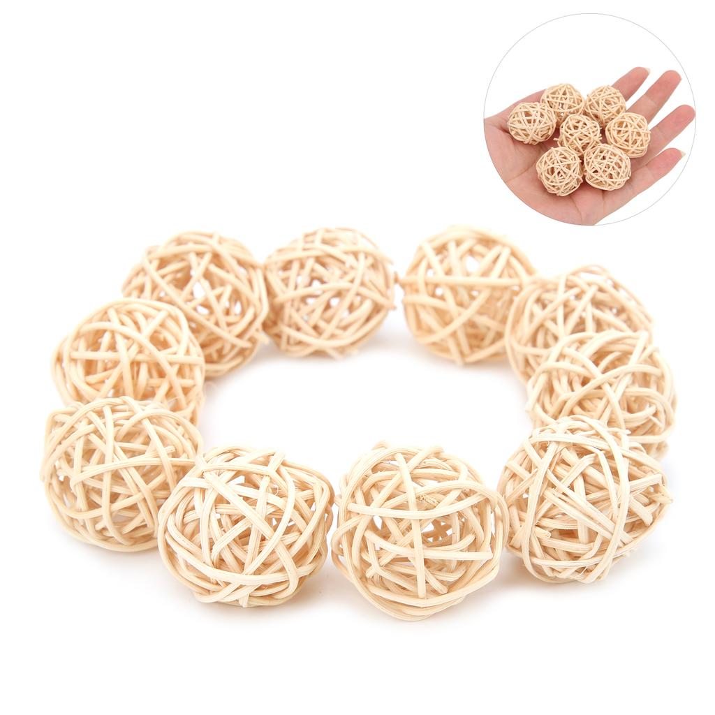 Sepak Takraw Spielzeug, natürliche Farbe, Rattan, sicheres und harmloses Papageien-Kleintier-Kauspielzeug für Papageien