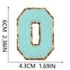 6Cm Towel Embroidery Lake Blue English Letter Embroidery Cloth Sticker Bag Decoration Patch Sticker Ironing Number Sticker