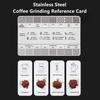 1Pc Coffee Powder Grinder Thickness Comparison Card Grinding Reference Scale Accurate Measurement Coffee Accessories