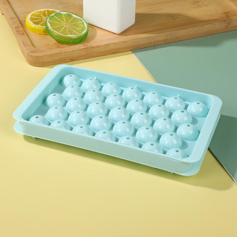

Spherical Ice Cube Tray Mold for Edible Ice Balls - Plastic Freezer Container for Homemade Ice