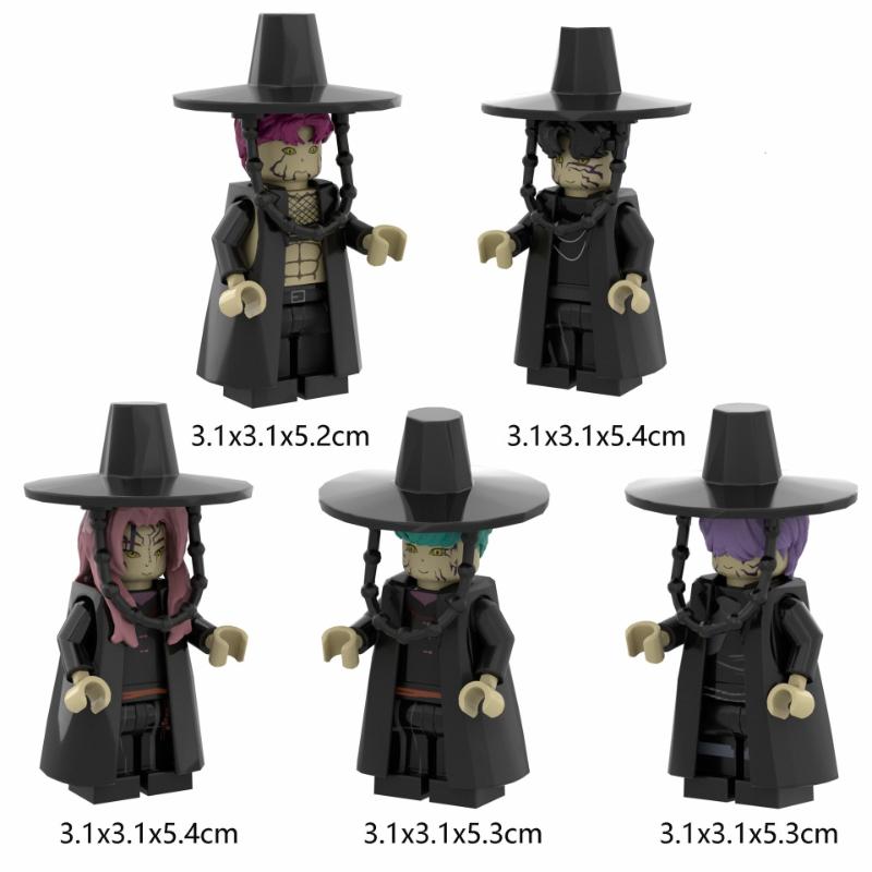 KPOP Lovci démonů Kreslená panenka Stavební kostky Kawaii Mini akční figurka Hlava Sestavit Hračky Dětské vzdělávací hračky Dárek
