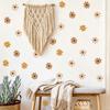 6Pcs Daisy Wall Stickers, Self-Adhesive Vinyl Wall Decals, Waterproof And Removable Boho Floral Stickers for Bedroom Living Room Kids Room Decor