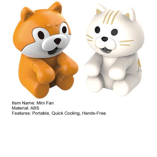 Coffee Cup Fan 2Pcs Puppy Cat Clip-on Fan, Portable Cooling for Bowl Hot Food, Saliva Isolation Hands Free Mini Table with Adjustable Clamp, Cute Desk