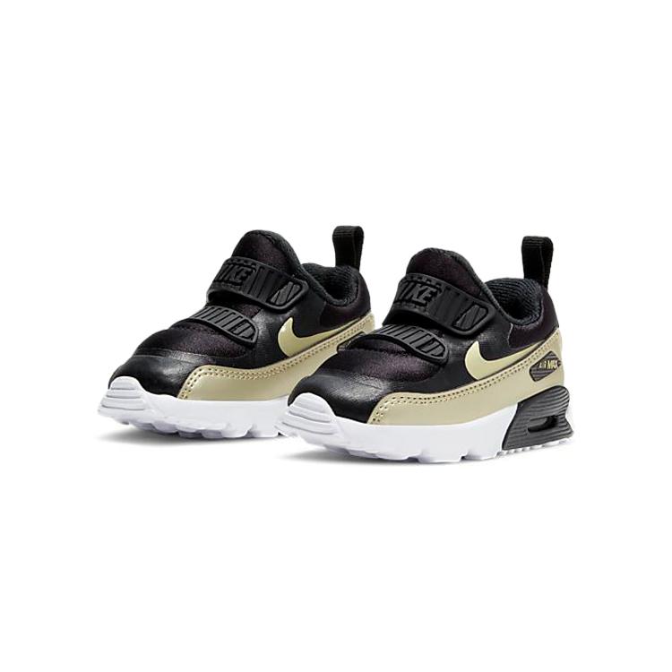 Nike Air Max 90 Tiny BT Low top Toddler Shoes Black Gold Infant And Toddler DC9201-091