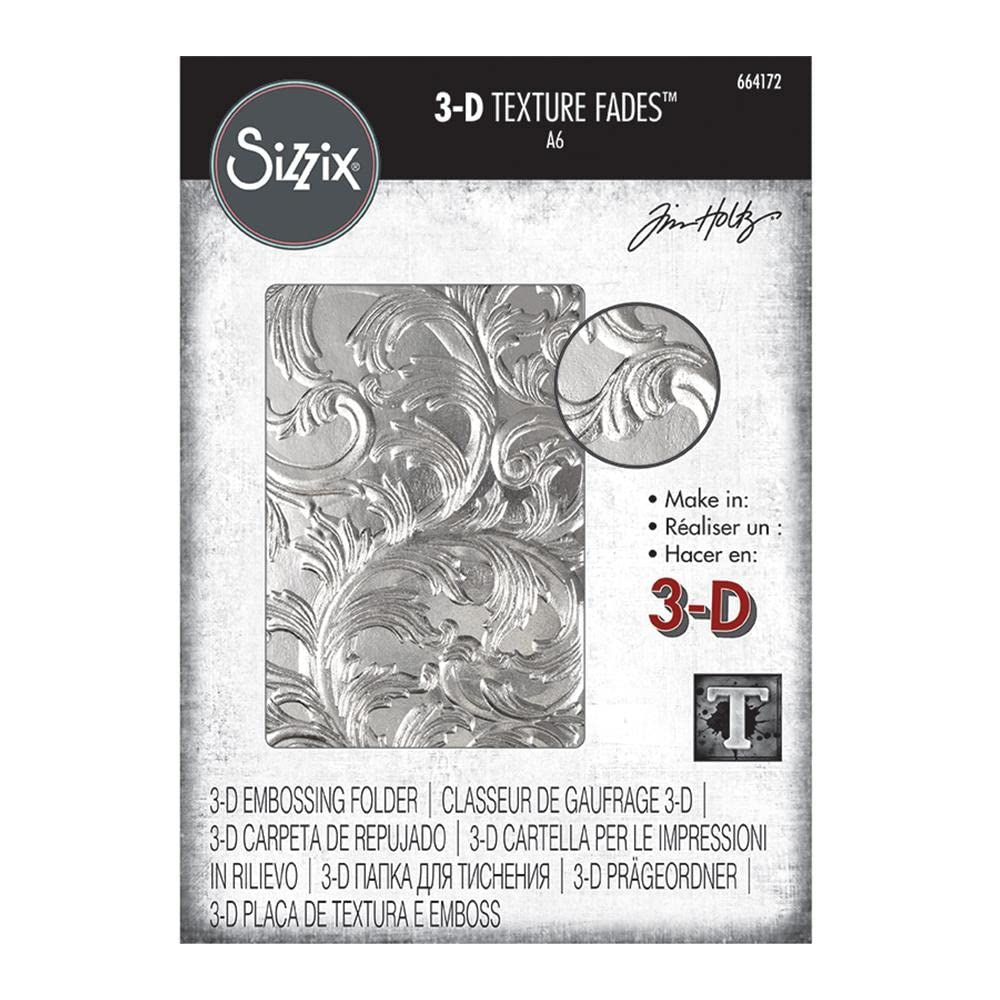 

Sizzix 3D Textured Impressions Embossing Folder Elegant by Tim Holtz Authentic Japanese Product - [664172]