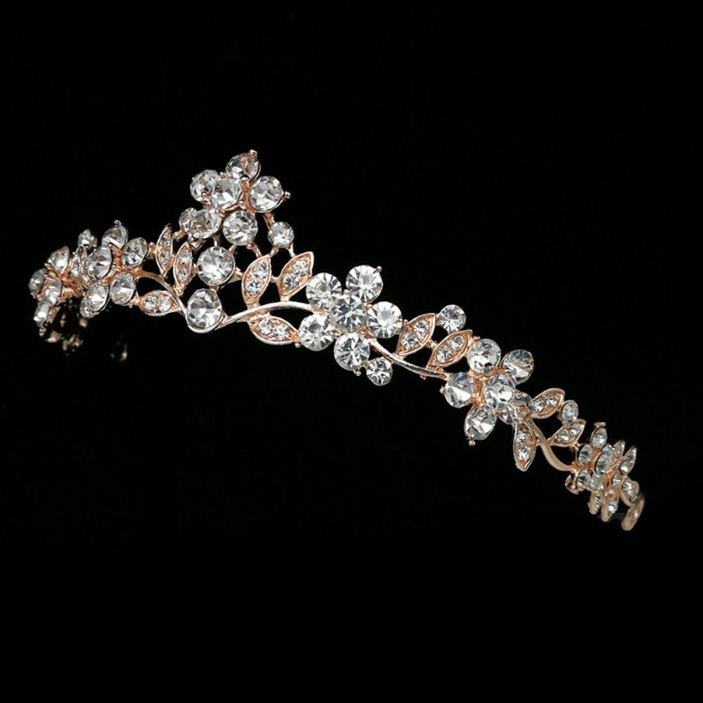 Rhinestone Crystal Bridal Tiaras Handmade Baroque Wedding Headband Silver Bride Headpiece  Wedding
