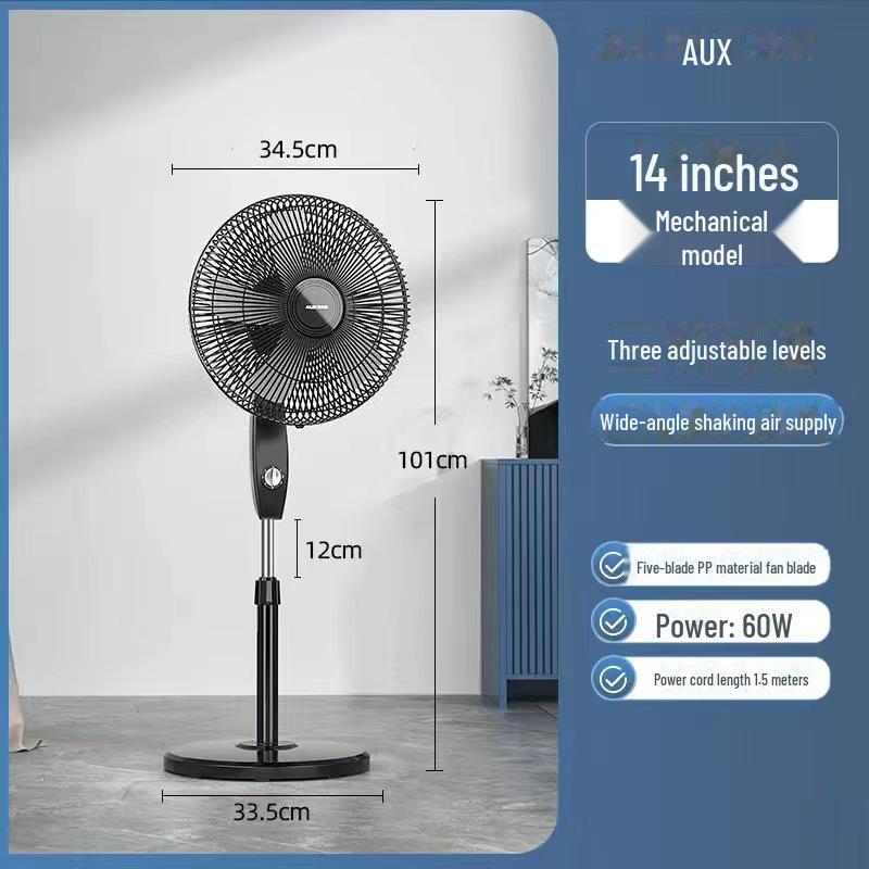 Remote Controlled Quiet Oscillating Floor Fan for Home or Office