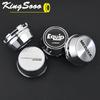 ASV1 4PCS JDM WORK Rim Cap 61mm Clip Sport Wheel Cap MEISTER EQUIP Emblem Sticker Wheel Center Cap Hub Cover Cap Black & Silver