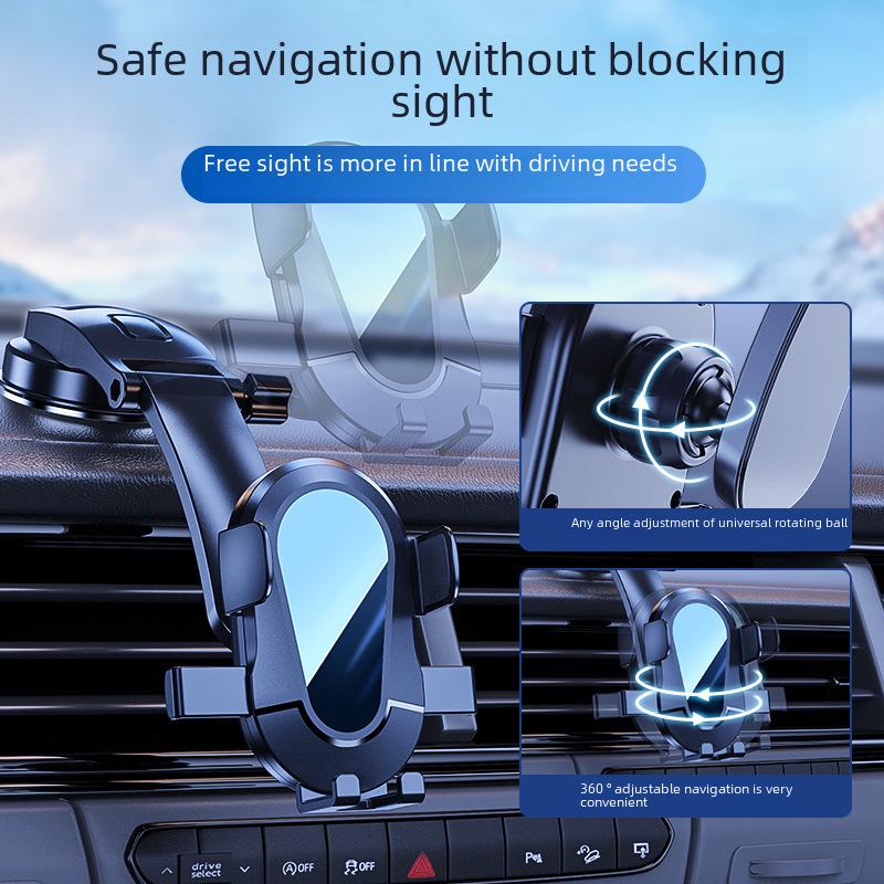 Universal Car Phone Holder with Gravity Lock for Air Vents and Dashboard