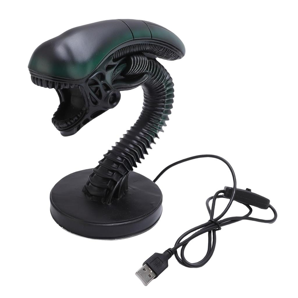 Dpofirs SF Alien Resin Lamp Comfortable LED Night Light Alien Table Lamp for Reading Area (Style 1)