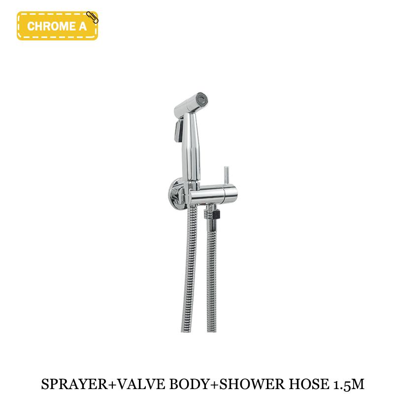 Toilet Mate Bathroom Bidet Shower Head Wall Mounted Black Copper Angle Valve Handheld Spray Gun Faucet Bathroom Accessories