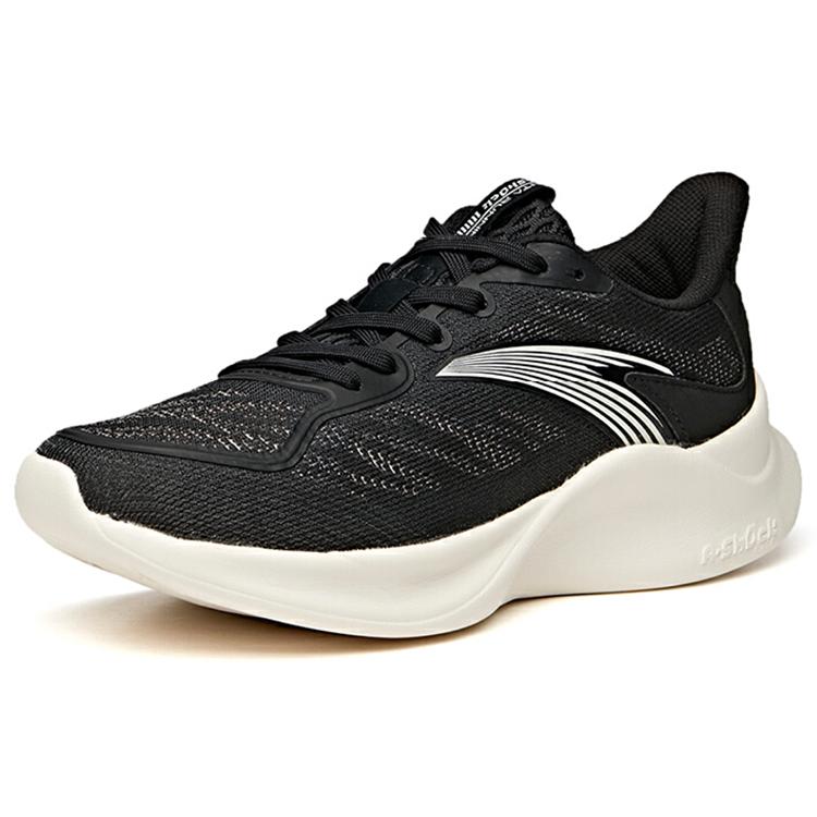 Anta A Shock Comfortable Slip Resistant And Breathable Low top Running Shoes Women's Black White Casual 122035555-1