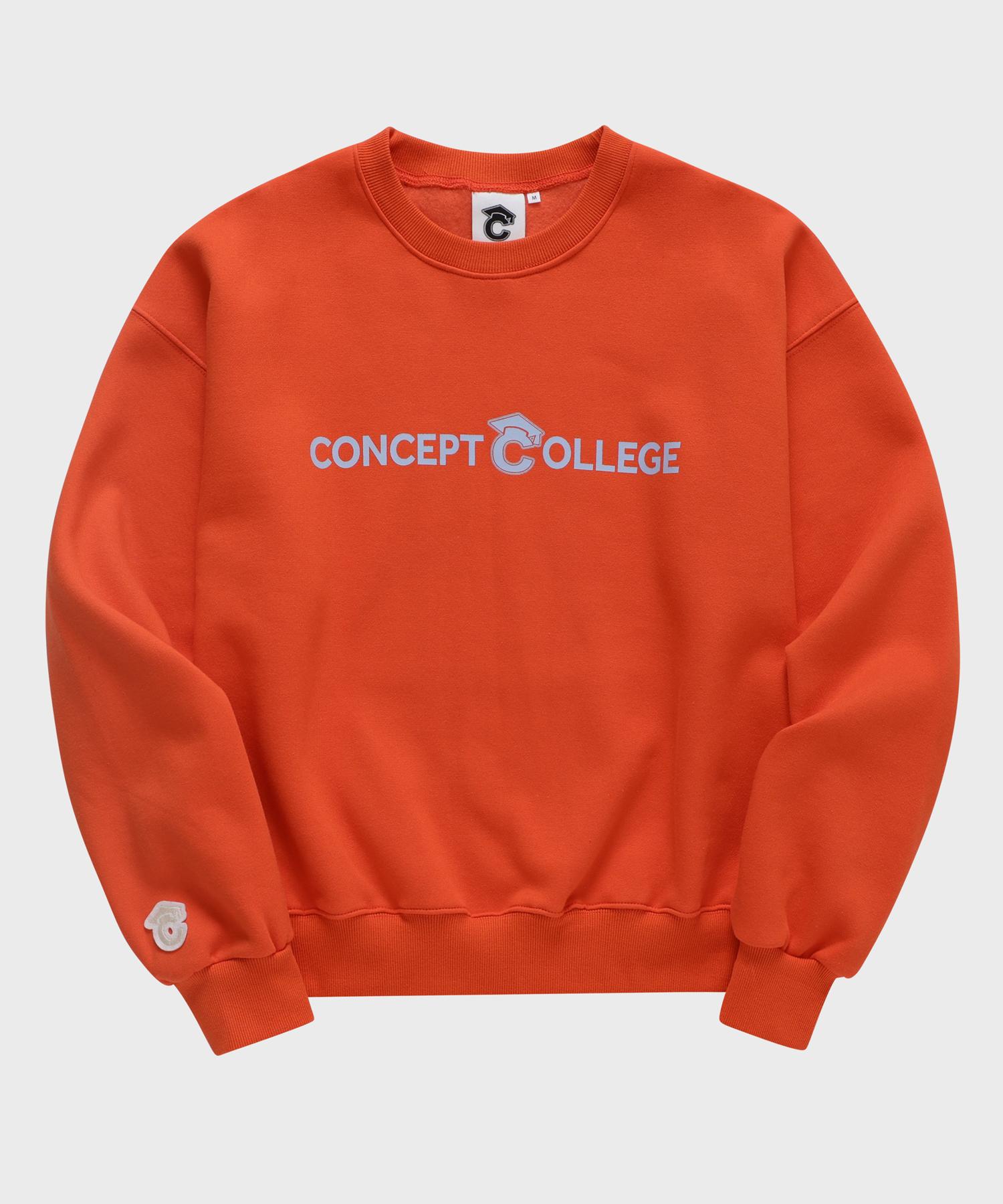 Concept College Базовая линия Логотип Оранжевый свитшот [Унисекс] Orange/L