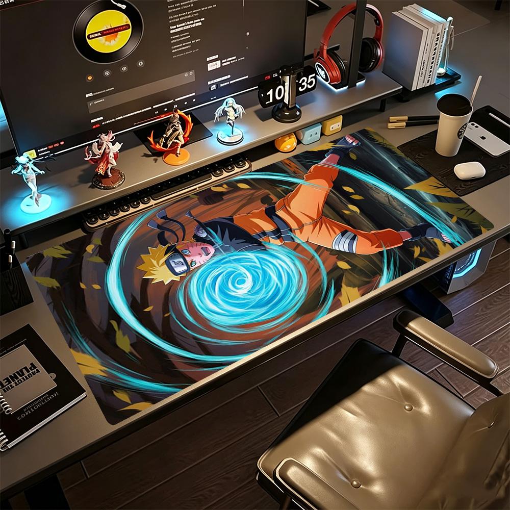 Naruto Gaming Mouse Pad Keyboard Mat HD Print Desk Pad Non-Slip Rubber Bottom Computer Decor Item Office Use