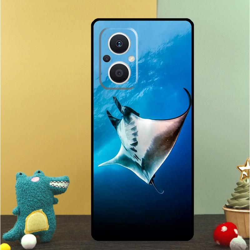 Animal Manta Ray Case For OPPO Reno 15 Pro 15F 10 11 12 13 13F 14 14F 8 7 Lite 8T OPPO Find X9 X8 X6 Pro Cover