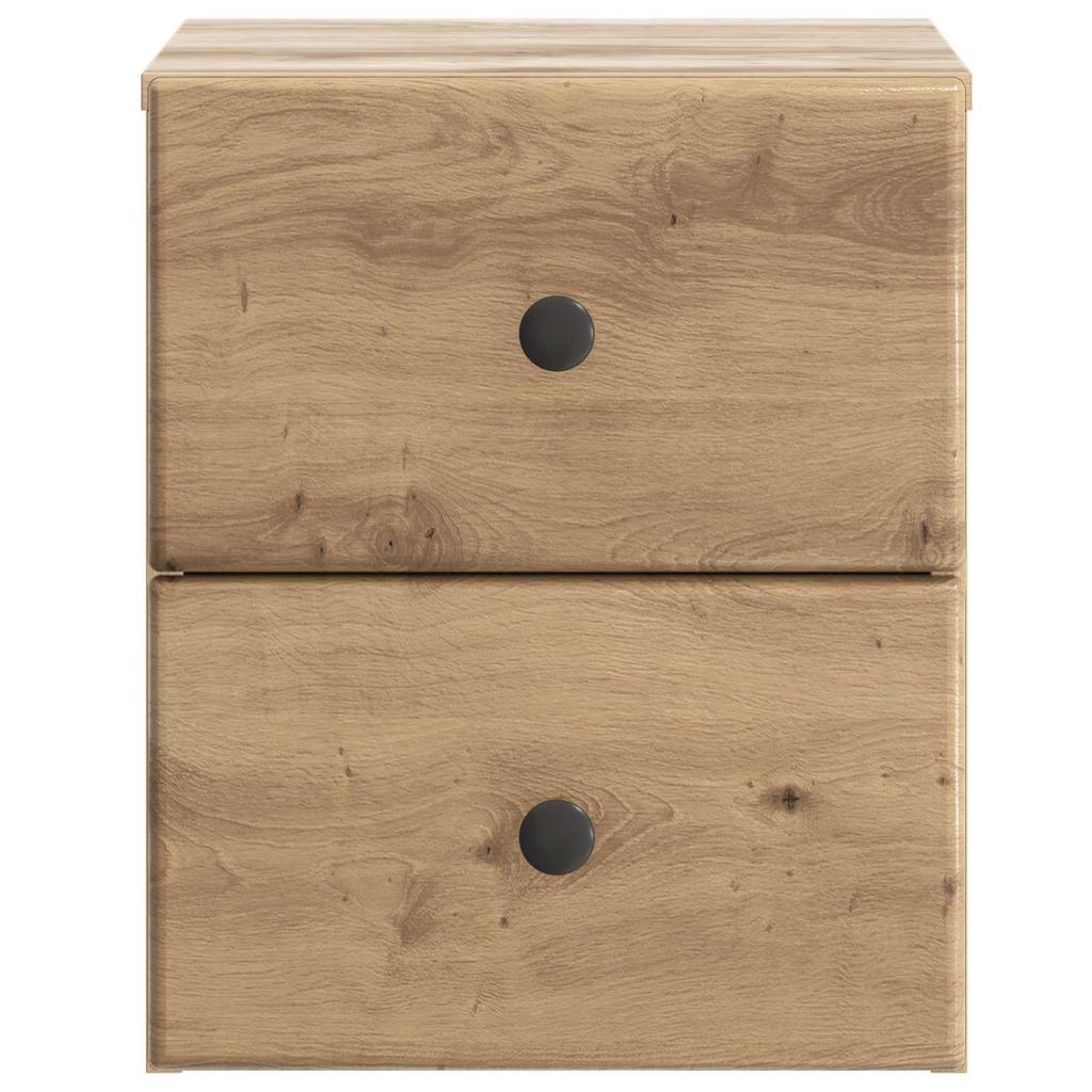 Wall Mounted Nightstand 2 Pcs Artisan Oak 34.5 X 33 X 40 Cm