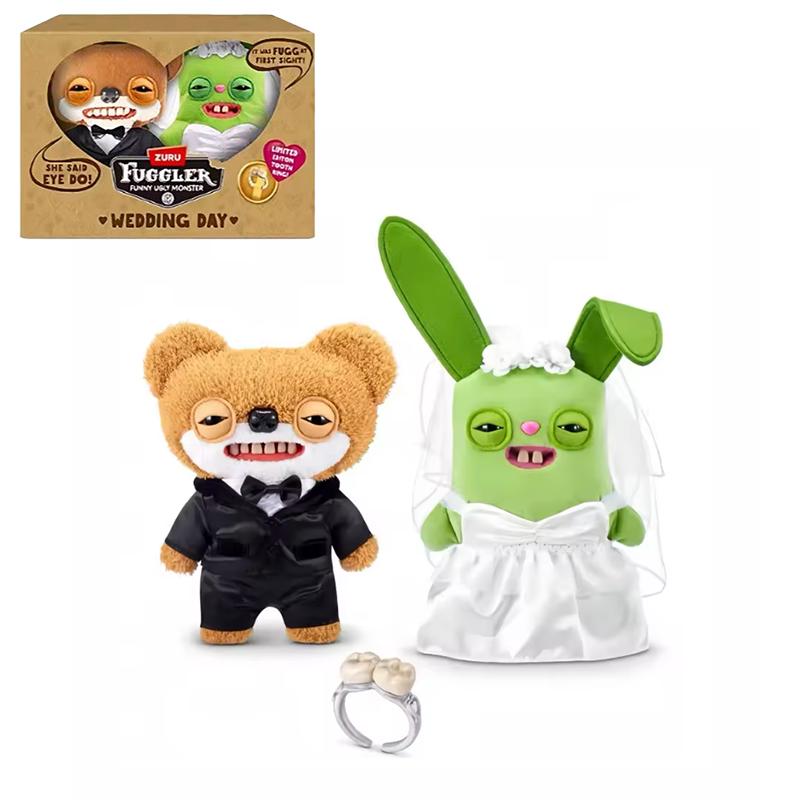Favorite Toy Unisex Original Fuggler Wedding Series Soft Plush Doll Teeth Monster Ugly Cute Funny Peluche Plushie Toy Birthday Wedding Gifts