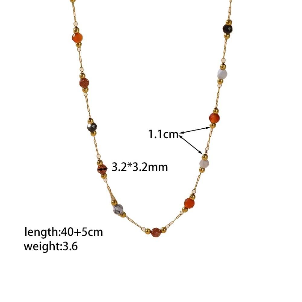 Non-fading Beads Bracelet Stainless Steel Beads Necklace Bracelet Fashion Anklets  Gift