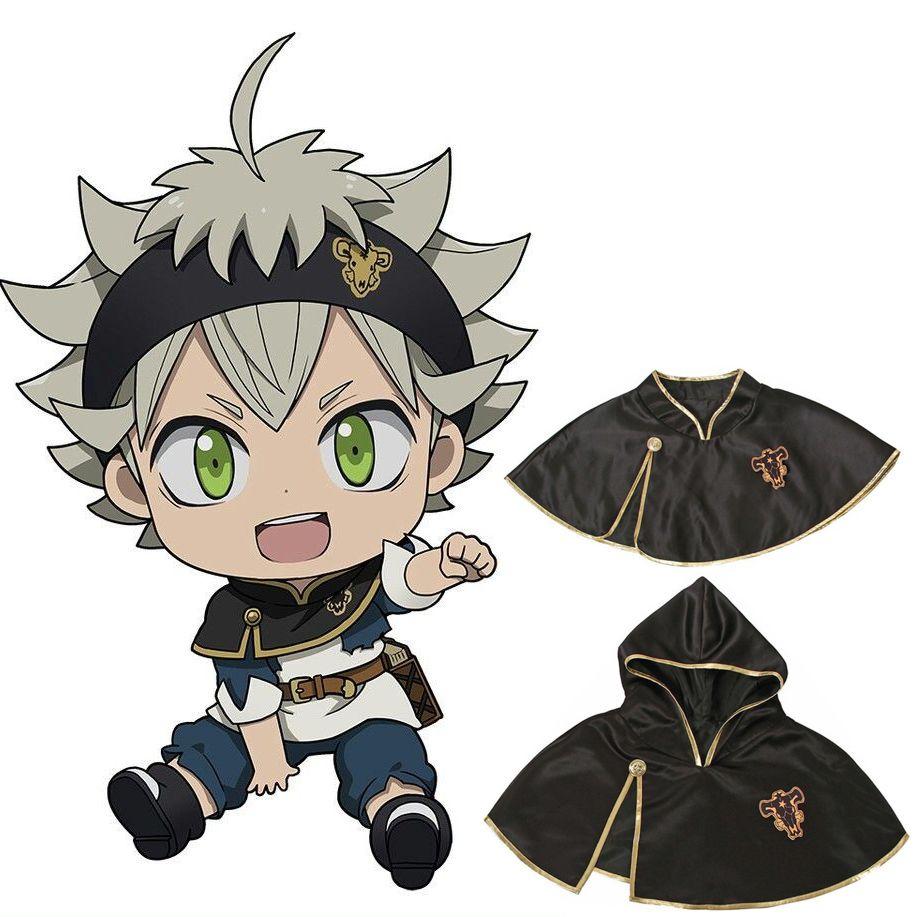 Black Asta Clover Outfit Short Cape Cosplay Costume Unisex Halloween Party Gift