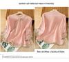 Vintage Chinese Embroidery Cotton-Linen Short-Sleeve Women's Top with Frog Buttons, Artistic Summer Oblique Lapel, National Style, Loose Fit.