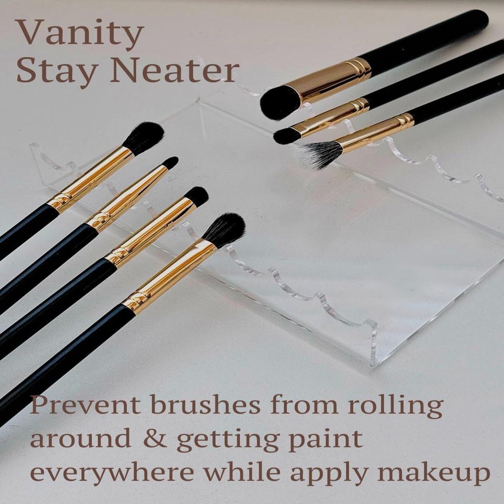 16.5x9x3cm Transparent Acrylic Paint Brush Holder Makeup Brush Drying Rack Suitable for Women's Dressing Table Organization and Storage Rack