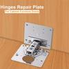 1/2/4/10Pcs Cabinet Hinge Repair Plate Kit Kitchen Cupboard Door Hinge Mounting Plate For Furniture Hardware Hinges Fixing Plate