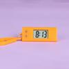 With buckle Triangle Electronic Hanging Clock Anti-fall Small Electronic Clock Keyring Silent Mini LED Digital Clock Key Display