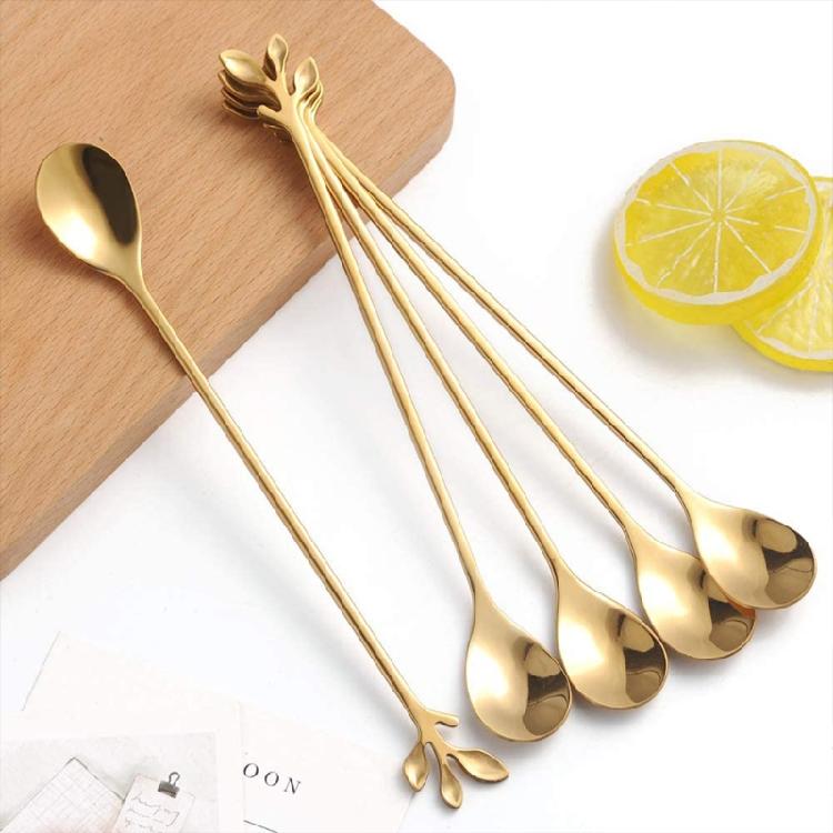 6 Pack Tableware Dessert Spoons Stirring Spoon for Kitchen Stirring Mixing Sugar