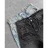 ZYLLO Y2k Black Punk Washed Baggy Work Shorts Men Women Fashion Hip Hop Ripped Hole Denim Shorts Vintage Raw Edge Jorts Streetwear