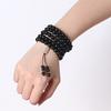 Ebony Wood Bracelet Purple Sandalwood108Buddhist bead bracelet, prayer beads, Hetian jade accessories, multi-loop design for men and women couples