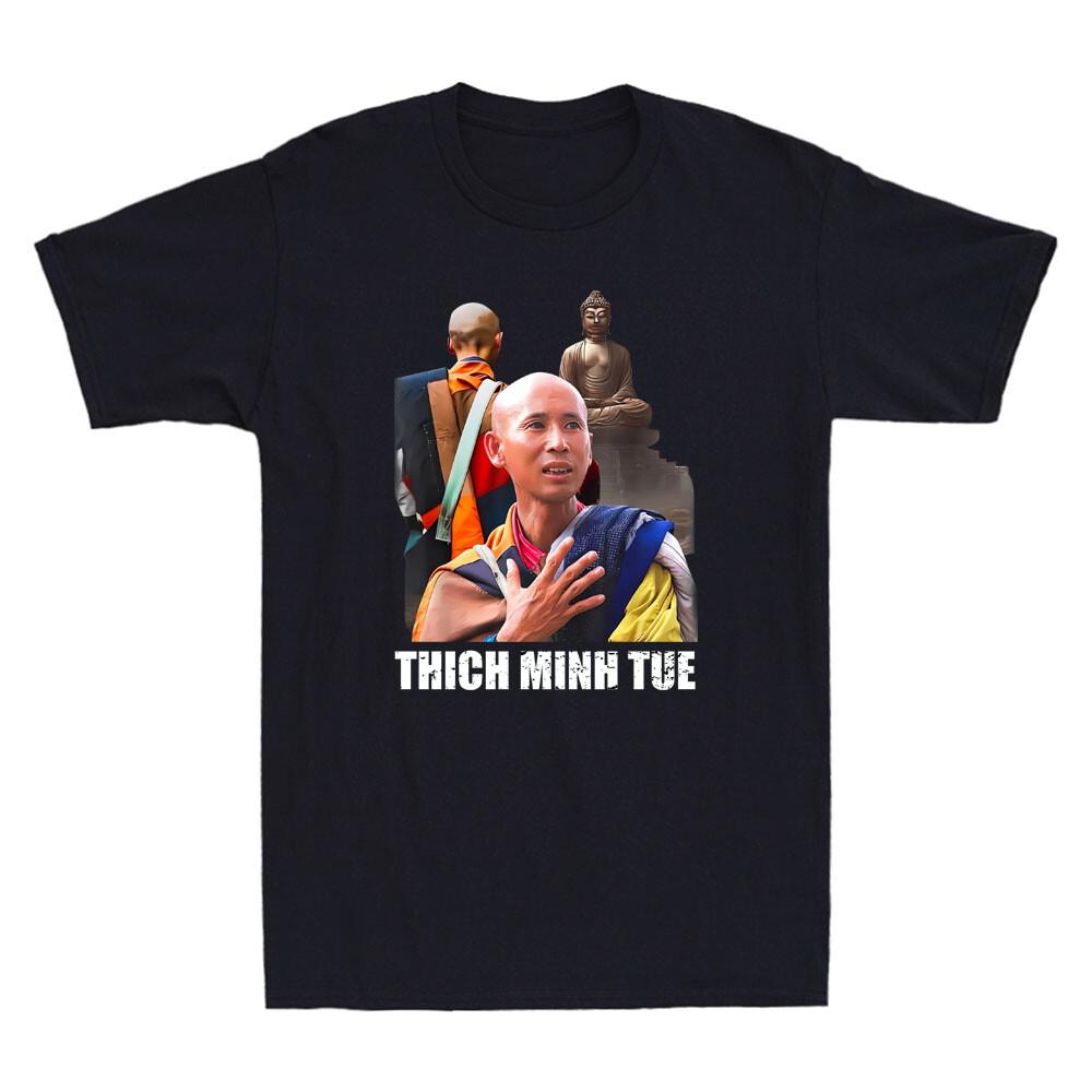Thich Minh Tue Buddha Buddhist Monk Spiritual Journey Funny Retro Men s T-Shirt M