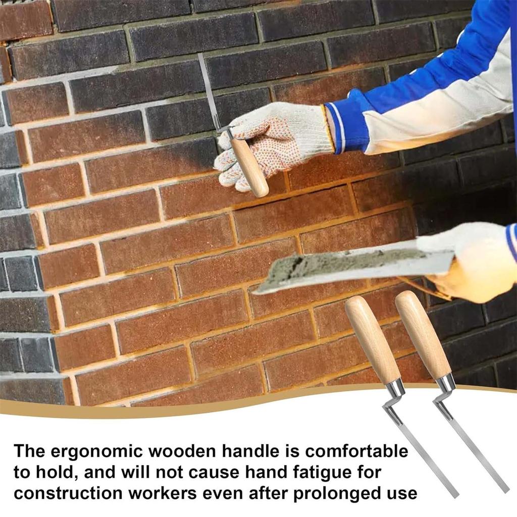 2Pcs Pointing Trowel Brick Jointer Bricklaying Tool For Pointing Mortar Cement Trowel Pointing Tool Finger Trowel Tuck | TR
