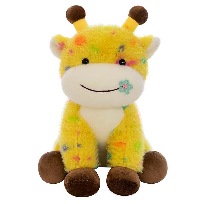 Site Version of Giraffe Doll Cute Sitting Posture Polka Dot Deer Plush Toys Children's Birthday Gift