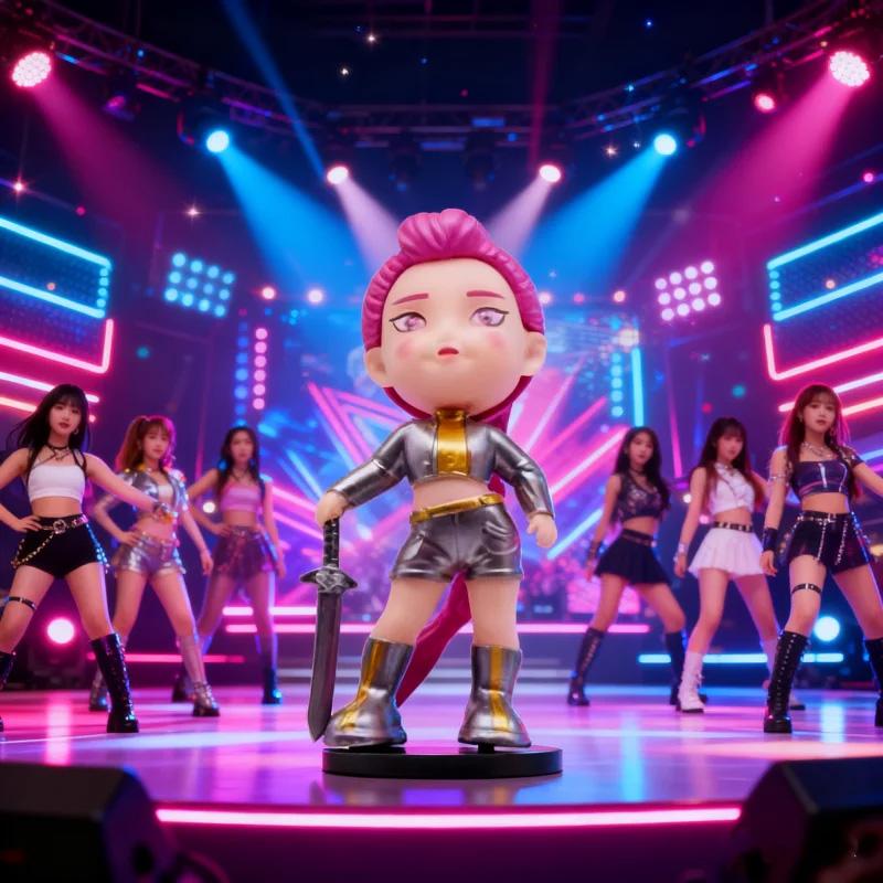 New Kpop Demon Hunters Figure Toy Cartoon Rumi/Mira/Zoey Action Figure PVC Desktop Decoration Model Doll Toy Fans Gift