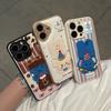 Autumn and winter three-dimensional embroidery lying down animals suitable for Apple 16/17Promax mobile phone case IP15Pro candy air cushion