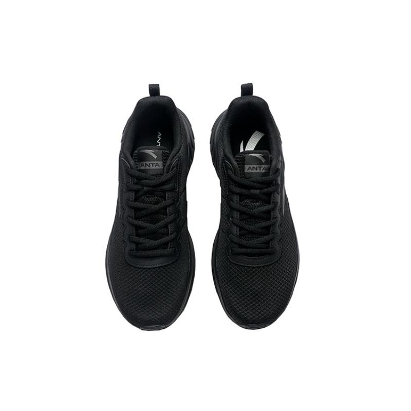 Anta Running Collection Slip Resistant Abrasion Resistant Low top Casual Running Shoes Men's Black Sneakers 912345527-2