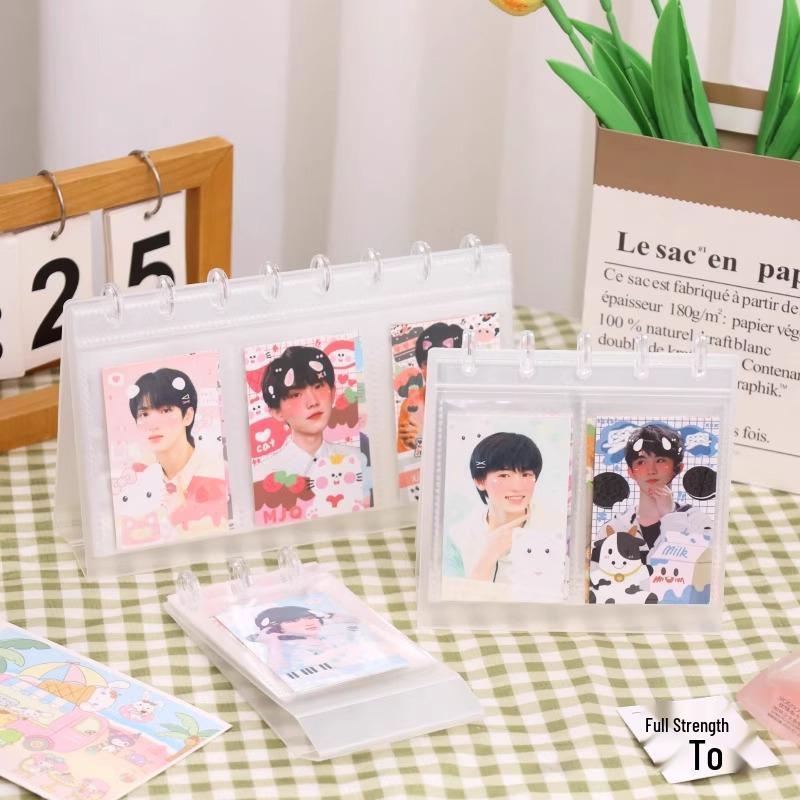 Limited-Time Offer: 3-Inch Dual & Triple Pocket Transparent Photo Album with Desktop Display for Idol Cards