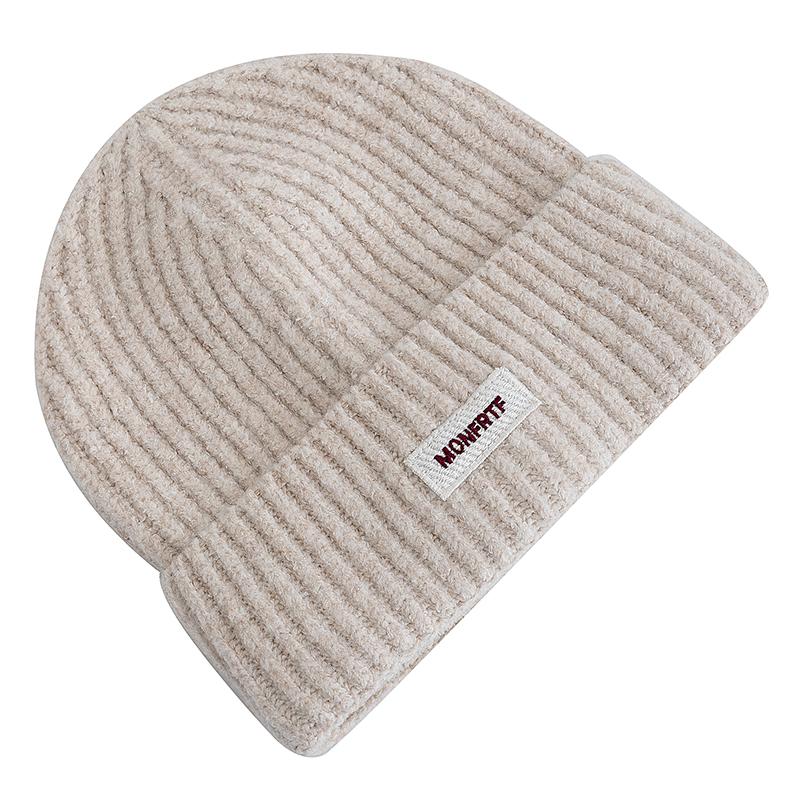 New Style Slouchy Hats Beanie Hats Winter Cap Y2K Warm Cap For Women Solid Color MONFRTF Letter Winter Knitted Girl Hats