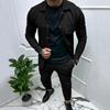 New Men'S Casual Suit Jacket, New Solid Color Jacquard Fashion Suit, Men'S Two-Piece Set, Men'S