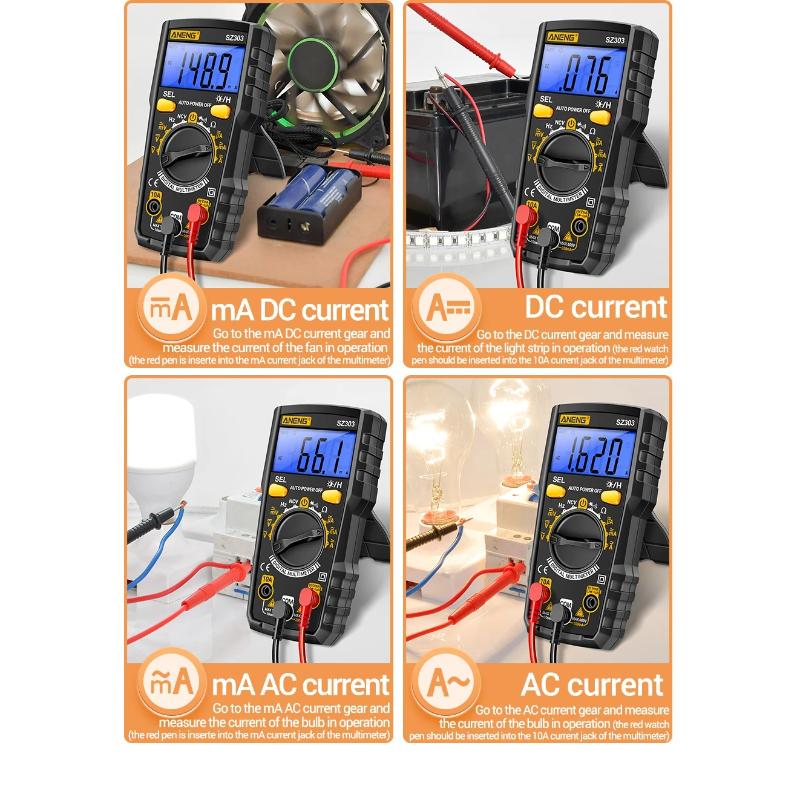 New Multifunctional ANENG SZ303 Smart Digital Multimeter 1999 Count AC/DC Voltage Current Electrical Data Retention High Precision Professional Tools