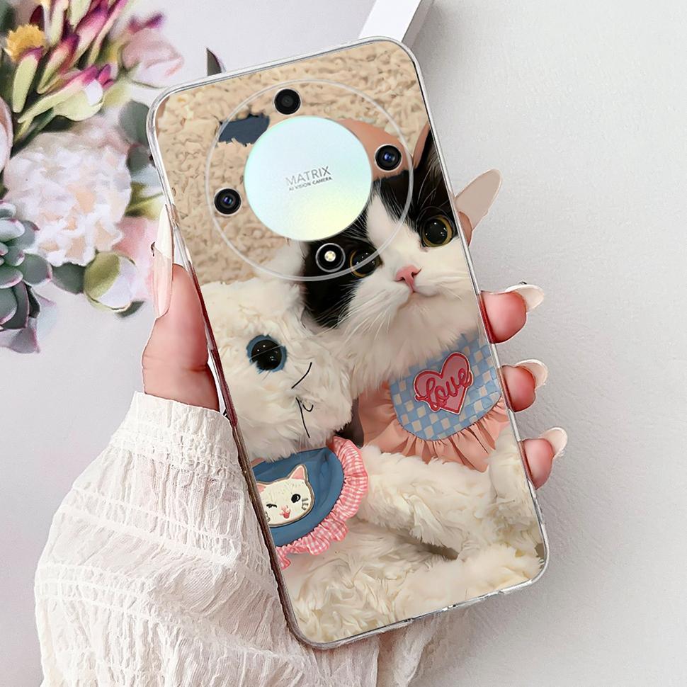 For Honor X9b 5G Case Flowers Butterfly Painted Cover Soft Silicone Casing For Honor X9 X9 b HonorX9b 5G Phone Case