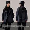 VICTORIA&VERA Women's Wool Blend Lantern Sleeve Short Coat
