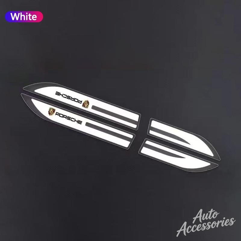 2Pcs Epoxy Sticker Car Fender Side Wing Emblem Badge Sticker For Porsche Panamera Macan Boxster Cayman Cayenne 911 718 Accessory