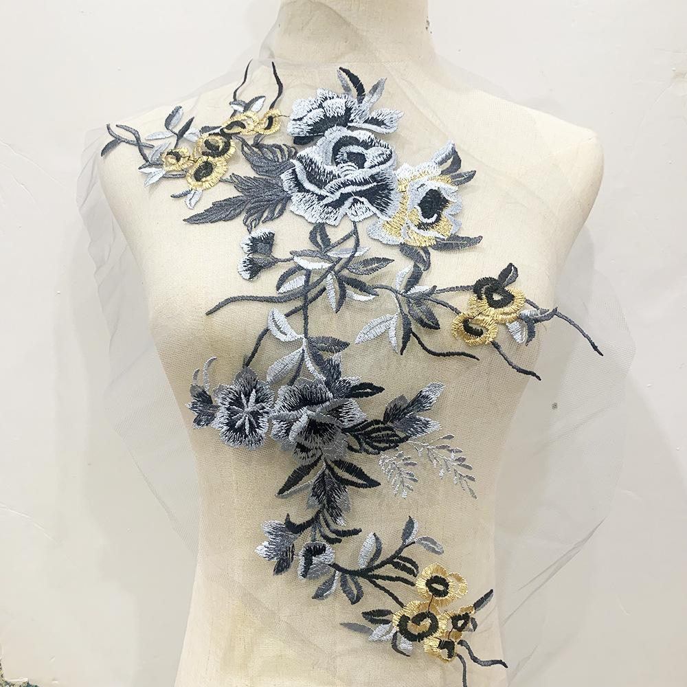 Broderilapp i mesh-spets