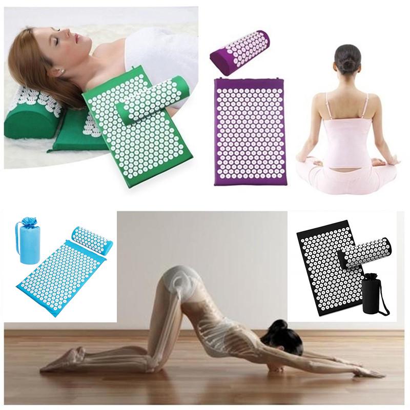 Buy Acupressure Mat Pillow Massage Meditation Yoga Cushion Stress Pain