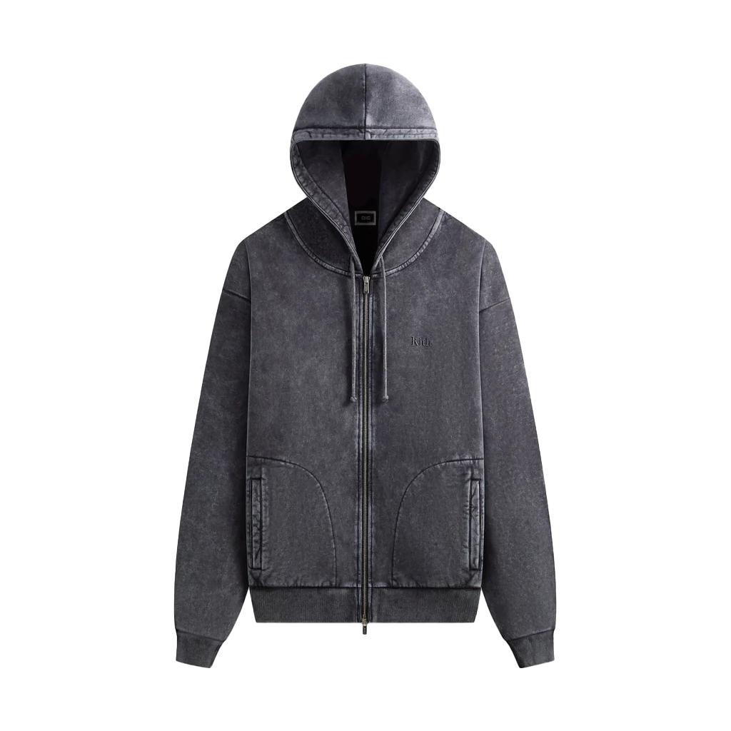 Kith Античная стирка Толстовка на молнии Nelson Черный Мужской Верх KHM033790-001 L 37469₽