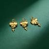 Sterling Silver Lotus Bow Copper Coin Wealth Attracting Spacer Bead Pendant for DIY Jewelry