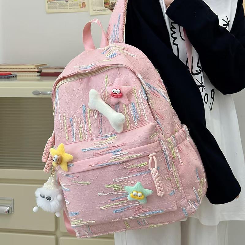 Backpack Female New Cute Female Student Schoolbag Junior High School High School College Student Class Backpack