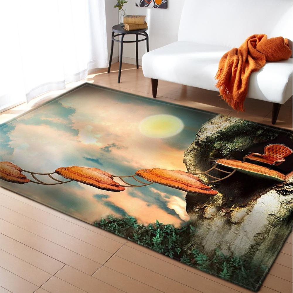 Tree Hole Large Carpet Feather Wind Bedroom Floor Mat