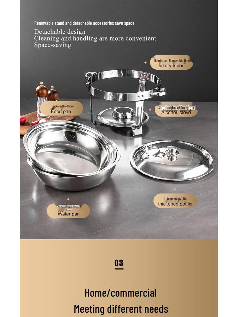Durable High-Temperature Resistant Stainless Steel Chafer Dish Warmer - Insulated, Hot Selling, High Quality